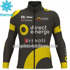Completo Maglia ML + Pantaloncino con bretelle ML 2017 Direct Energie N001 Winter Invernale